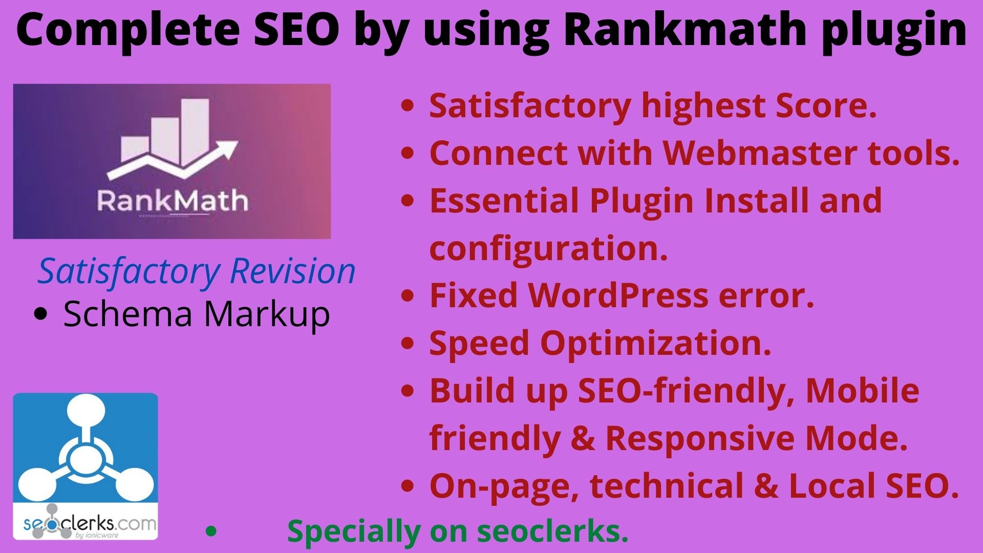 I will do SEO for your WordPress website for 2 pages ...