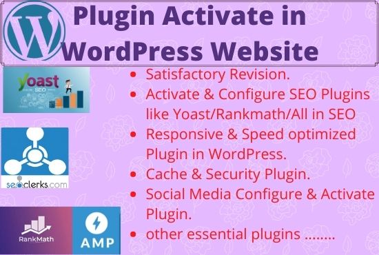 I will update, Activate and Configure SEO friendly pl...