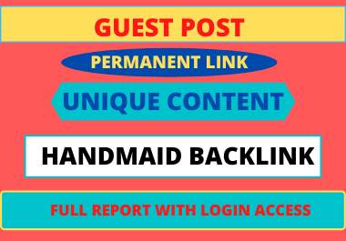 Write and publish 10 Guest Post High DA unique conten...