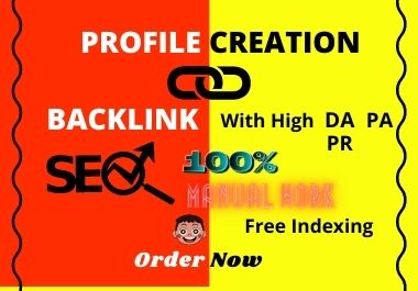 I will Do Manual 50 do follow profile backlinks on hi...