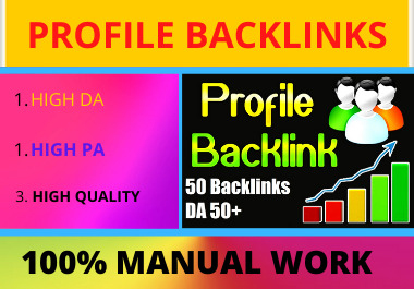 I will do 80 profile backlinks manually submission do...