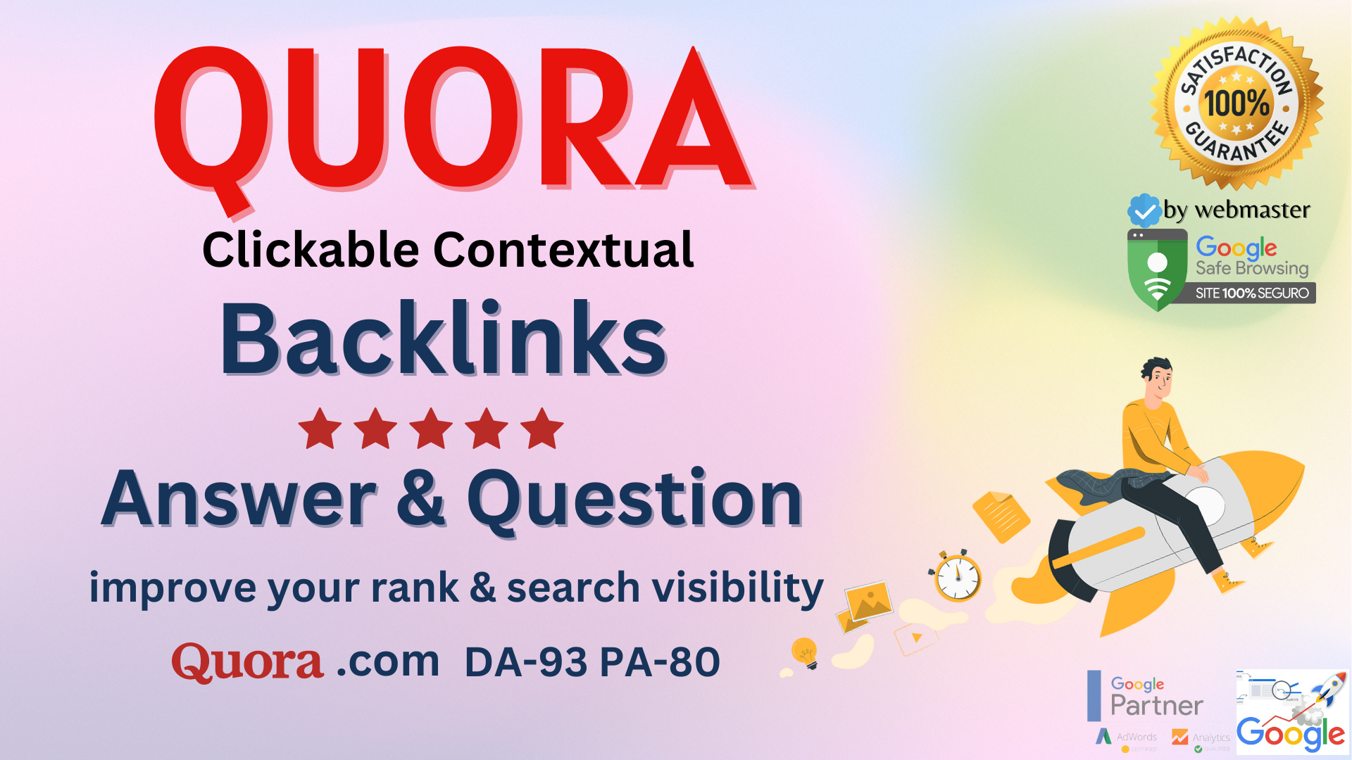 GET 25 High Quality Quora Answer With SEO Clickable B...