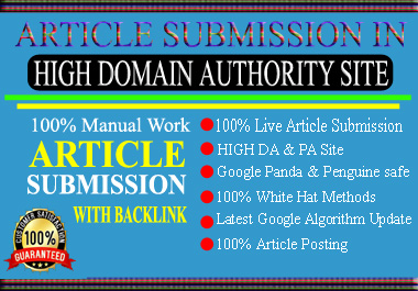 I Will build 50+ high quality seo backlinks from arti...