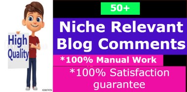 I will manually do 50+ High Quality Niche Relevant Bl...