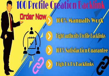 I will give 100 social media Profile Creation Backlin...