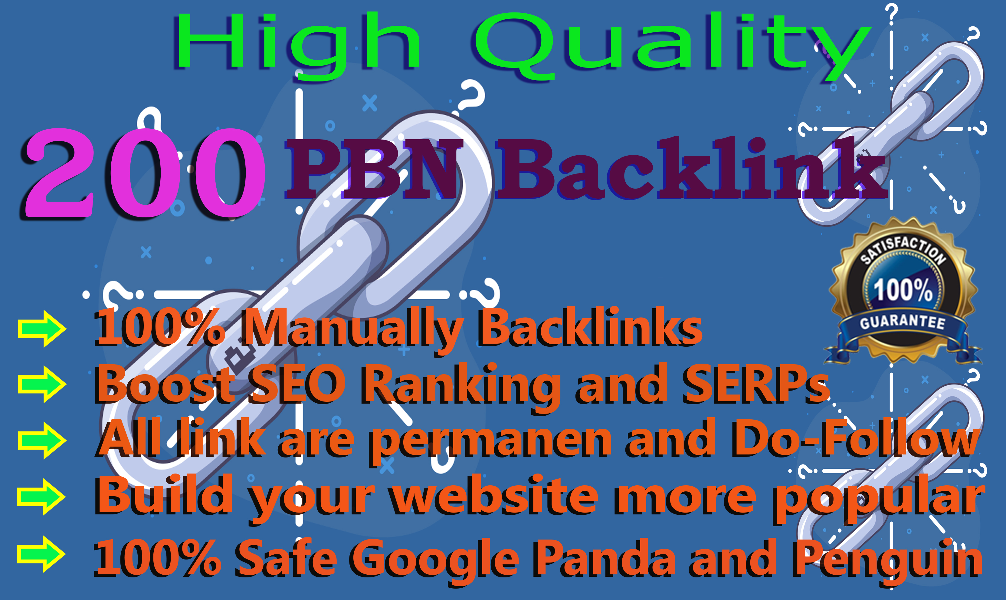 I will Provide 200 Permanent web2 PBN Backlink with H...