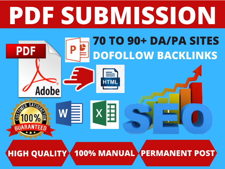 60 PDF Submission High authority low spam score websi...