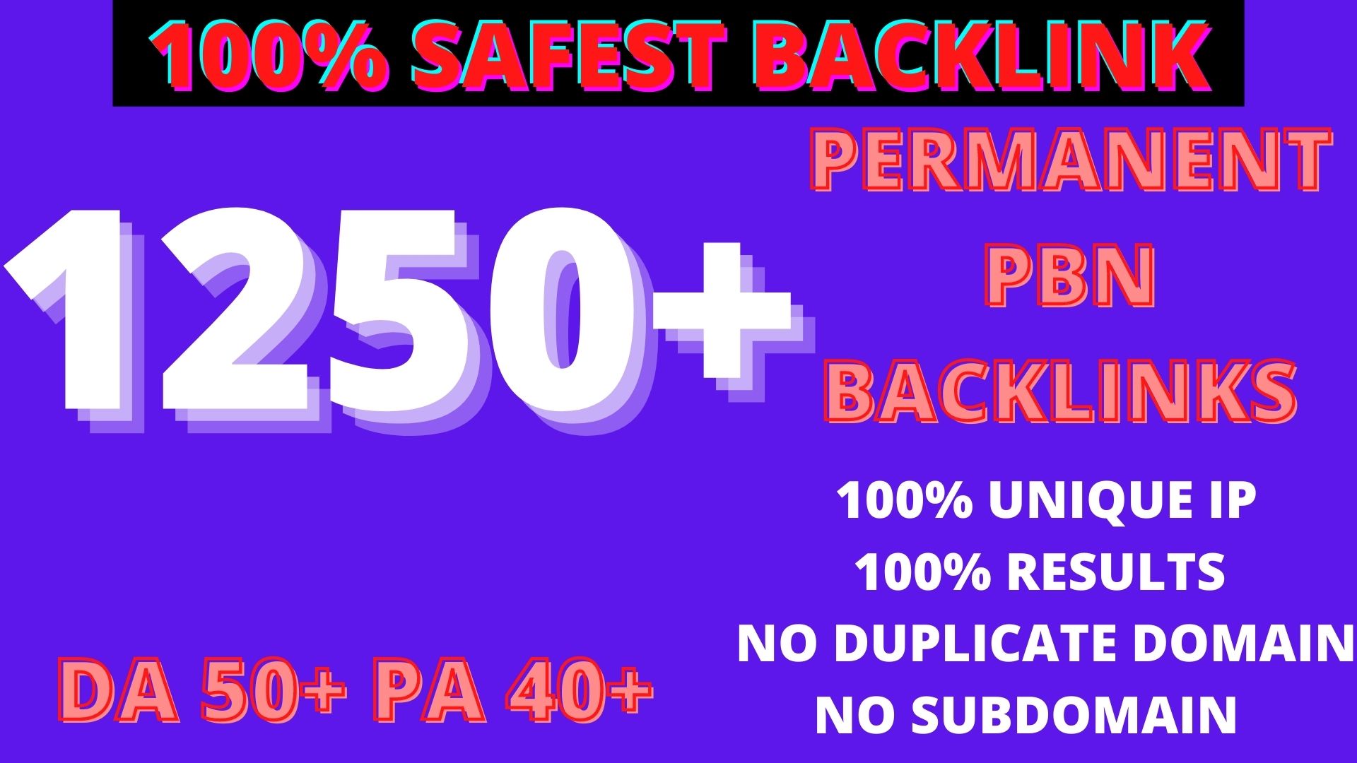 Get Extreme 1250+PBN Backlink in your website hompage...