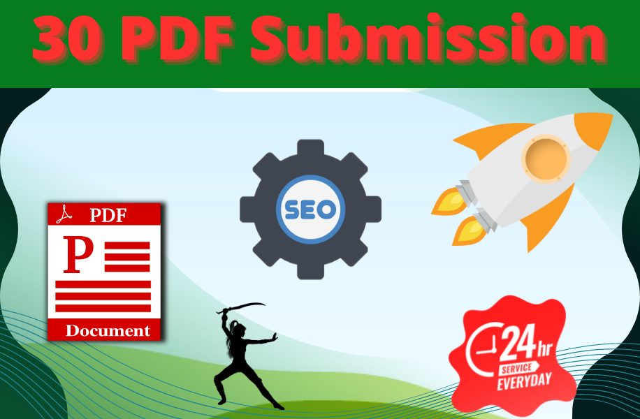 I will submit 30 PDF manually on high authority doc s...
