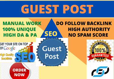 Write 500 words and publish to website 8 guest posts ...