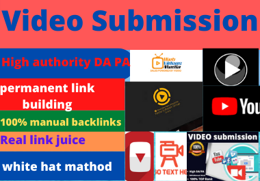 live 80 video submission dofollow backlinks high auth...