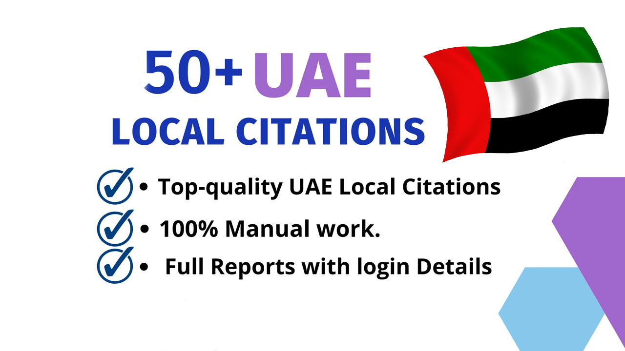 I will provide 30 UAE local citations and Business Li...
