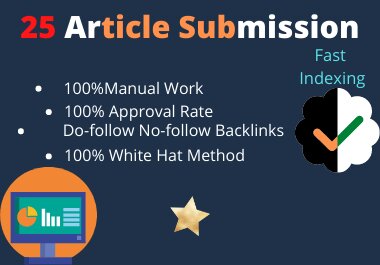 I Will Manually Submit Article 25 HQ Article Submissi...