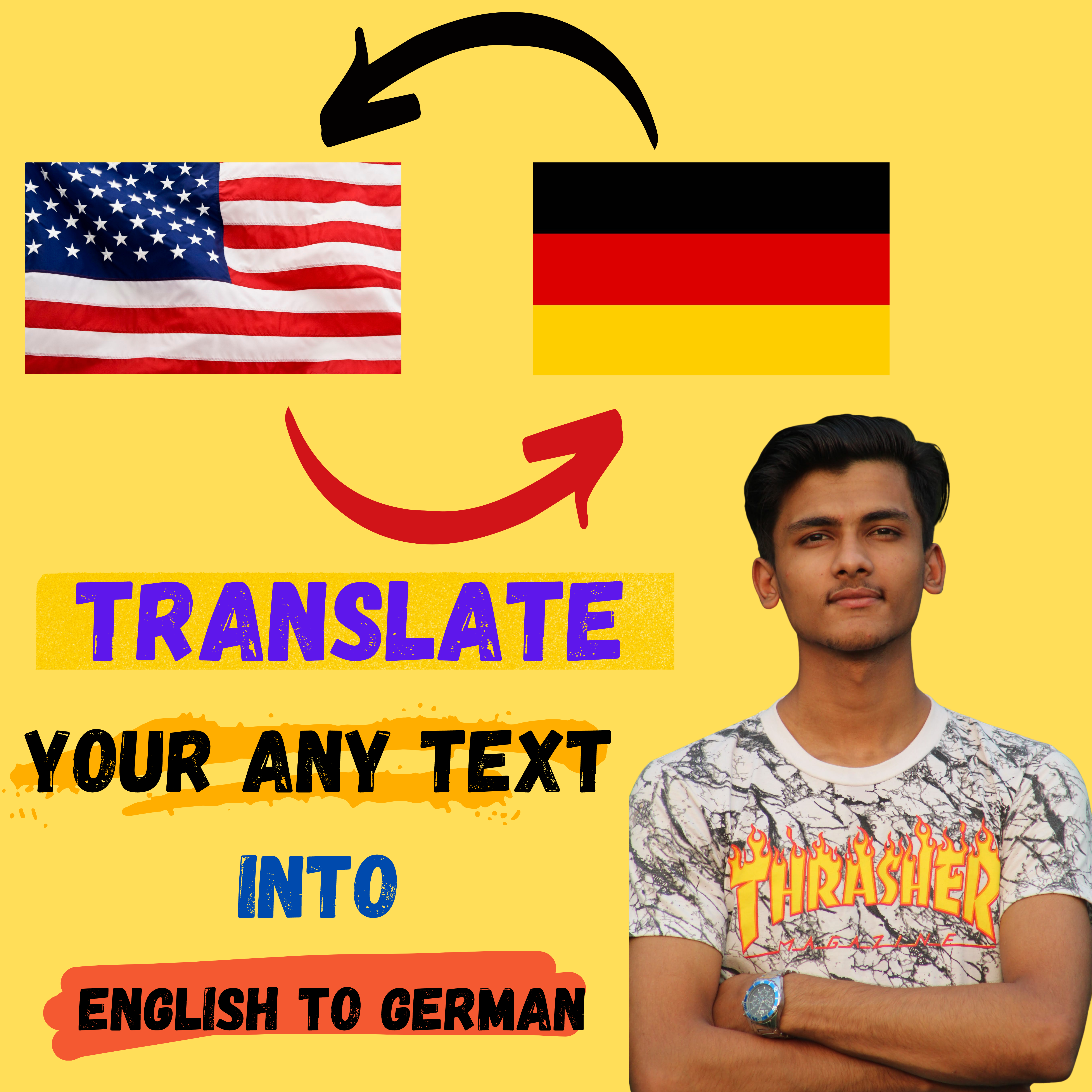 I will professionally translate your text English to ...