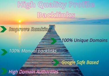 I will create 120 high authority profile creation and...