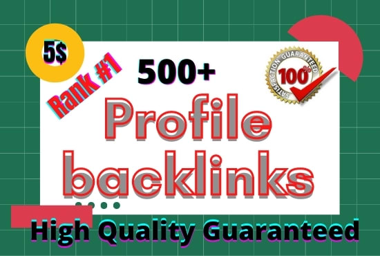 I will manually create 500 high authority SEO profile...