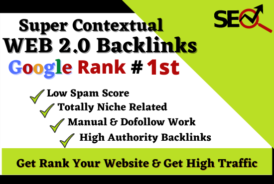 I will make 100 Web 2.0 High Authority Dofollow pure ...