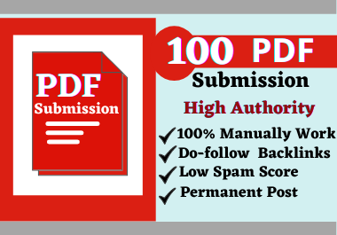 I will manually create 100 PDF Submission High Author...