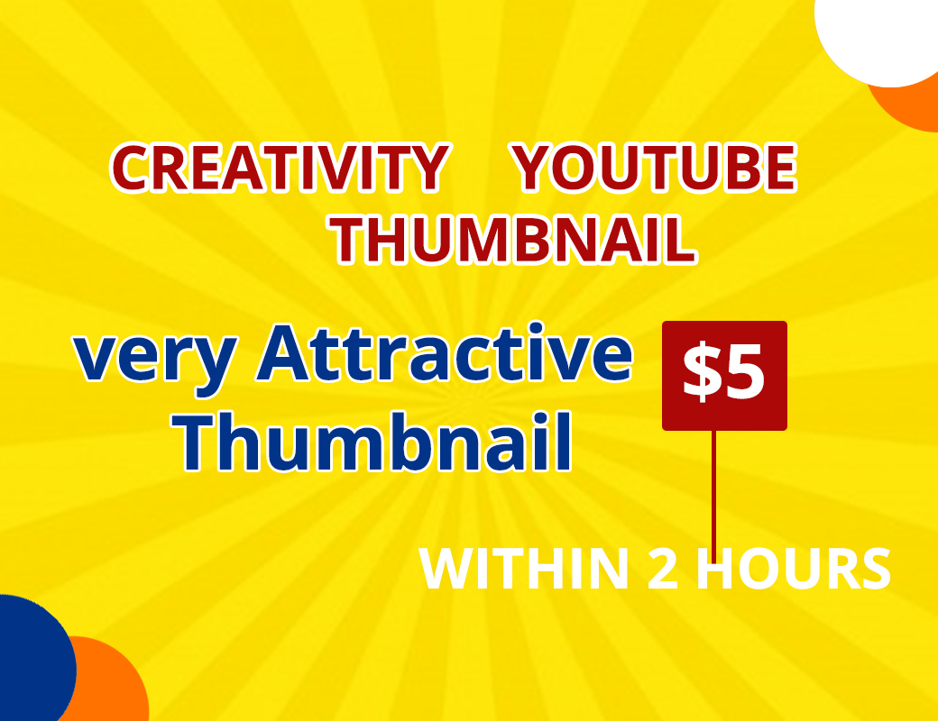 I will design 2 amazing youtube thumbnails within 2 h...