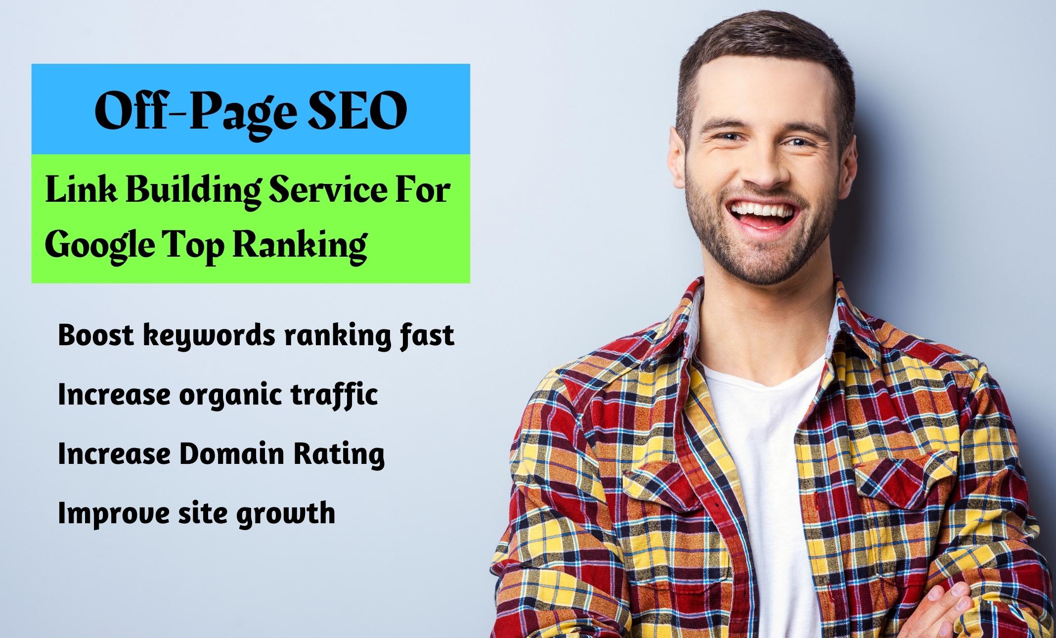 I will utilize off page SEO backlinks to help improve...
