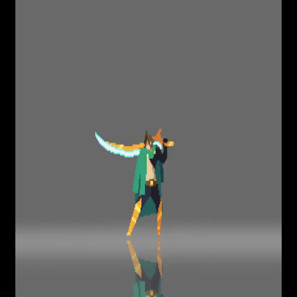 Pixeled Samurai Warrior Sword Intro with sound effect...