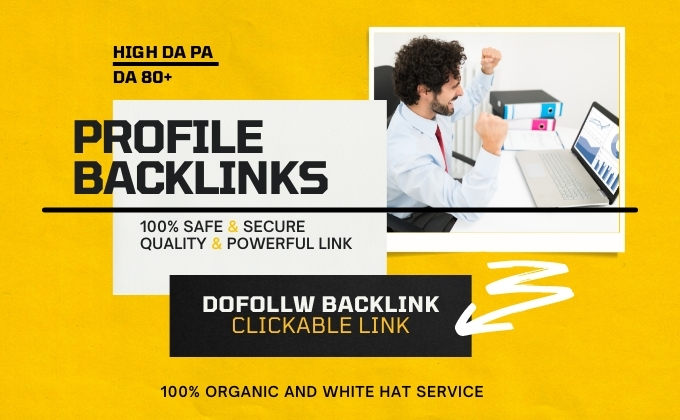 I will build 100 high authority profile backlinks man...