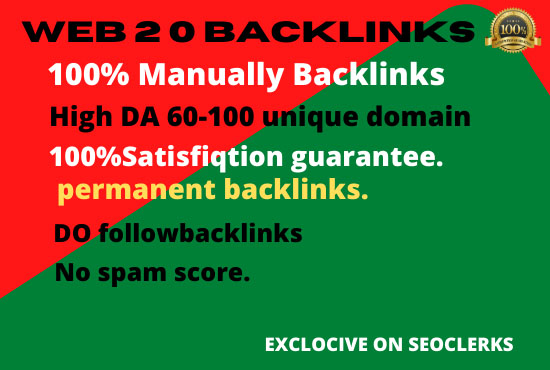 I will provide manually high authority web 2 0 backli...