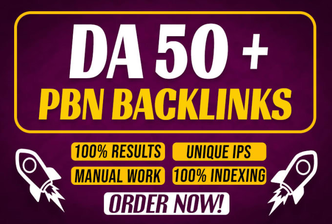 20 Permanent DA 50 to 60+High Quality PBN Dofollow Ba...