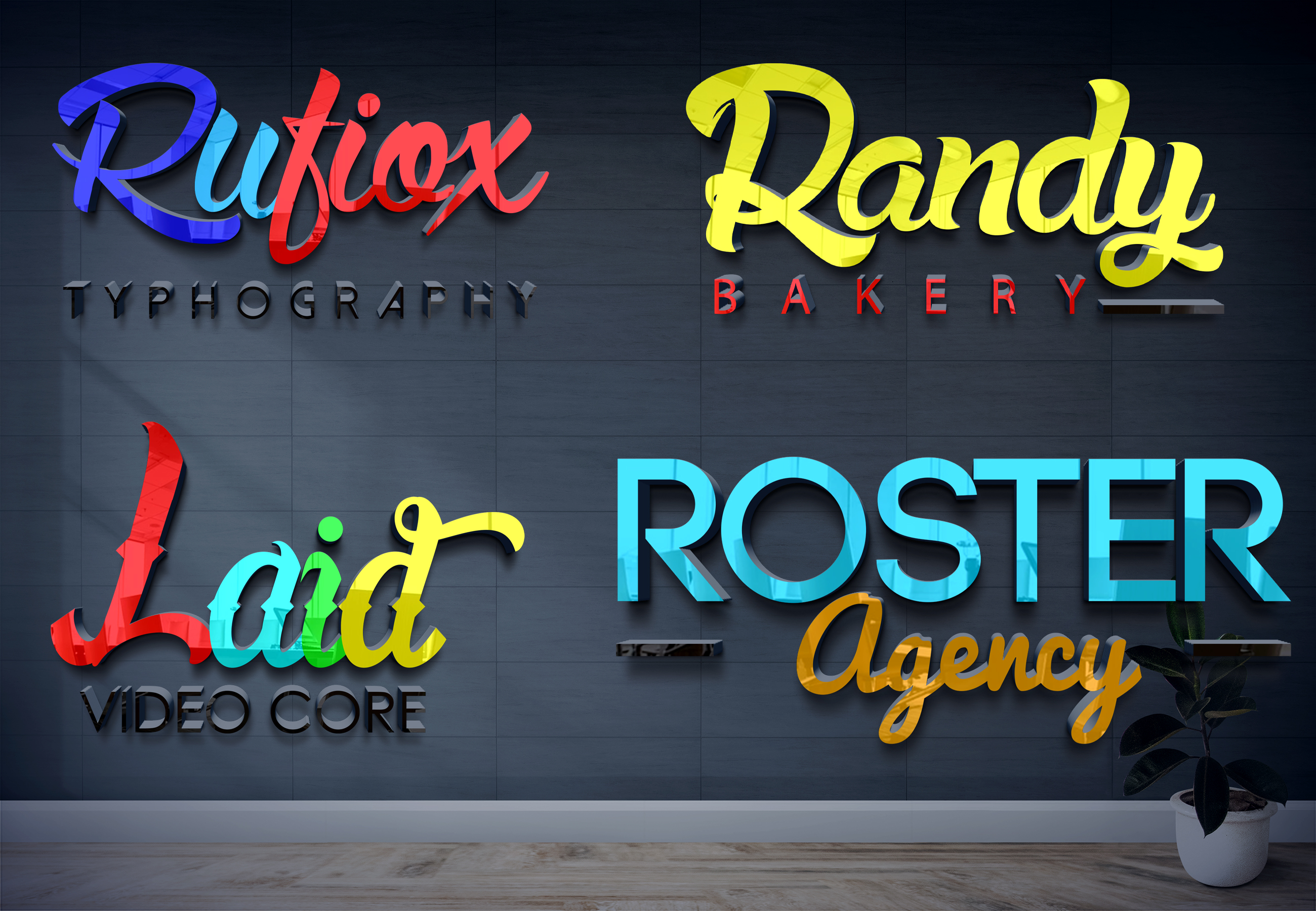Design Unique, Minimalist, Brand faces with copyrig...