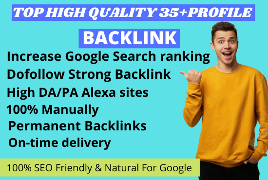 I will create manually 35+TOP high quality SEO Profil...