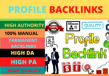 Manual 80 High DA + GOV Profile Backlinks+ 500 WIKI b...