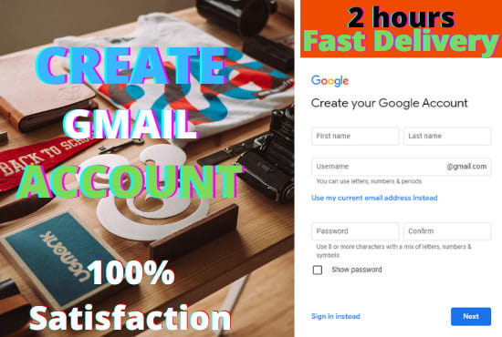 I will create email account for you