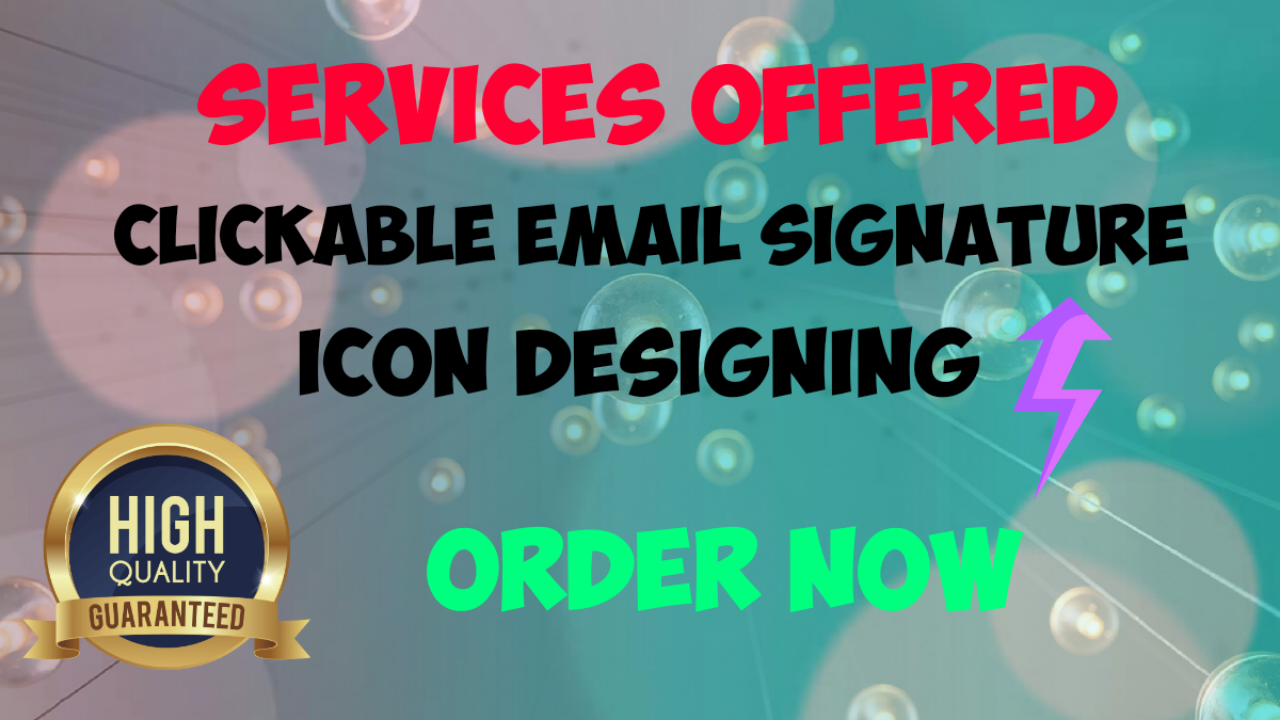Clickable Email Signature and Icon Designing