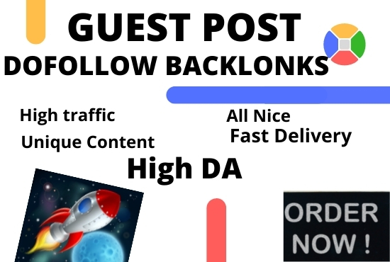 I will do high authority SEO dofollow backlinks and g...