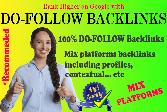 Get 1500 Dofollow Backlinks Mix Platforms, Increase ...