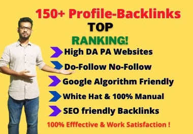 I will create 150+ Profile Backlinks Manually from Hi...