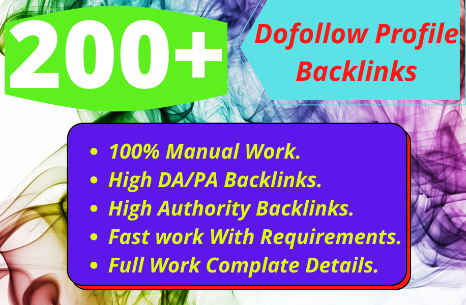 I will create 200+ high quality manual profile backli...