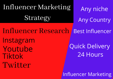I will find 30 best influencer marketing research for...