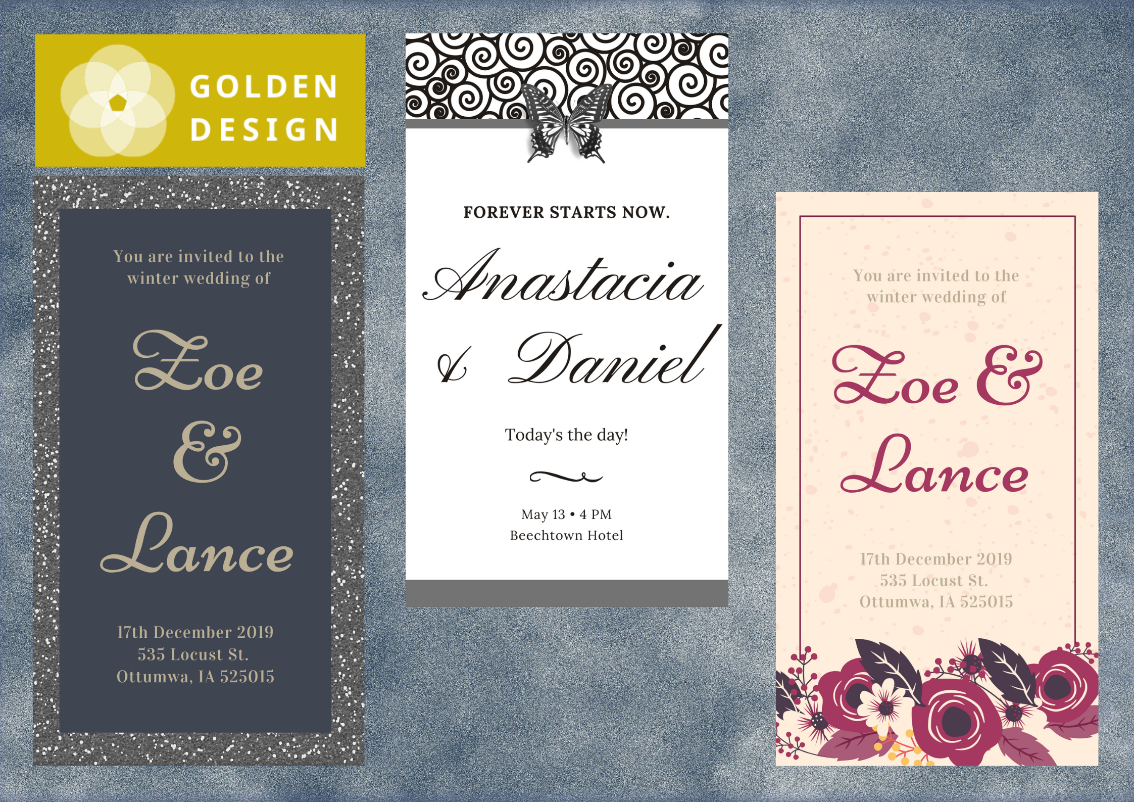 Designing wedding invitations, baby showers, or any...