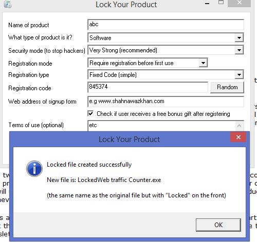 Register any software by your name/code and get your ...