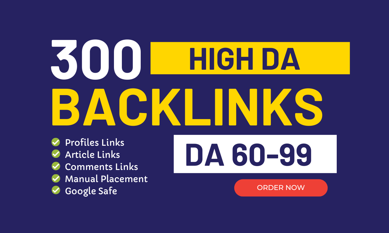 I will create High DA backlinks for best linkbuilding...