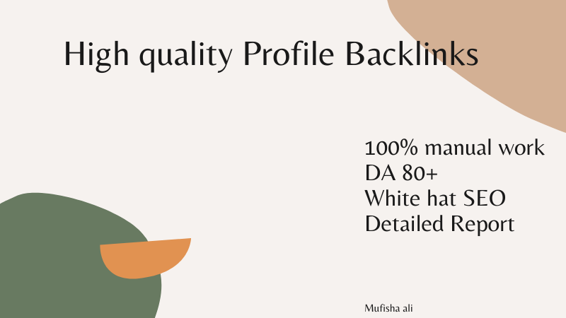 I will provide you 20 high quality da 80+ profile Bac...