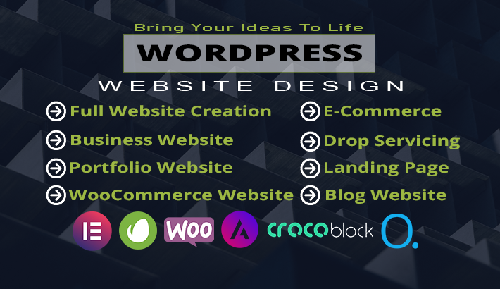 I will create a modern responsive wordpress website w...