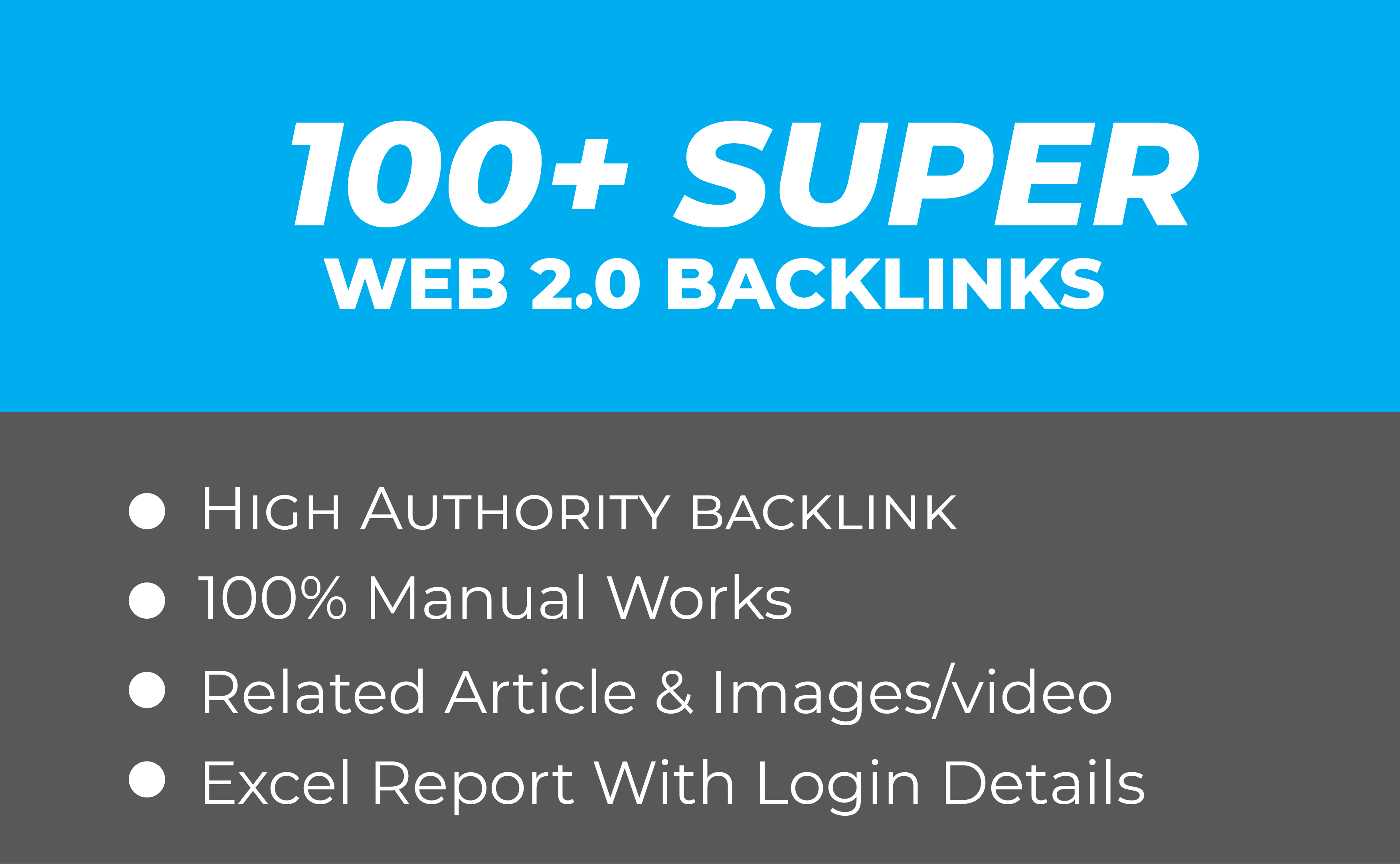I will build 100+ Super web 2.0 backlinks