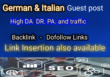 I will guest post on websites with high da and pa Ger...