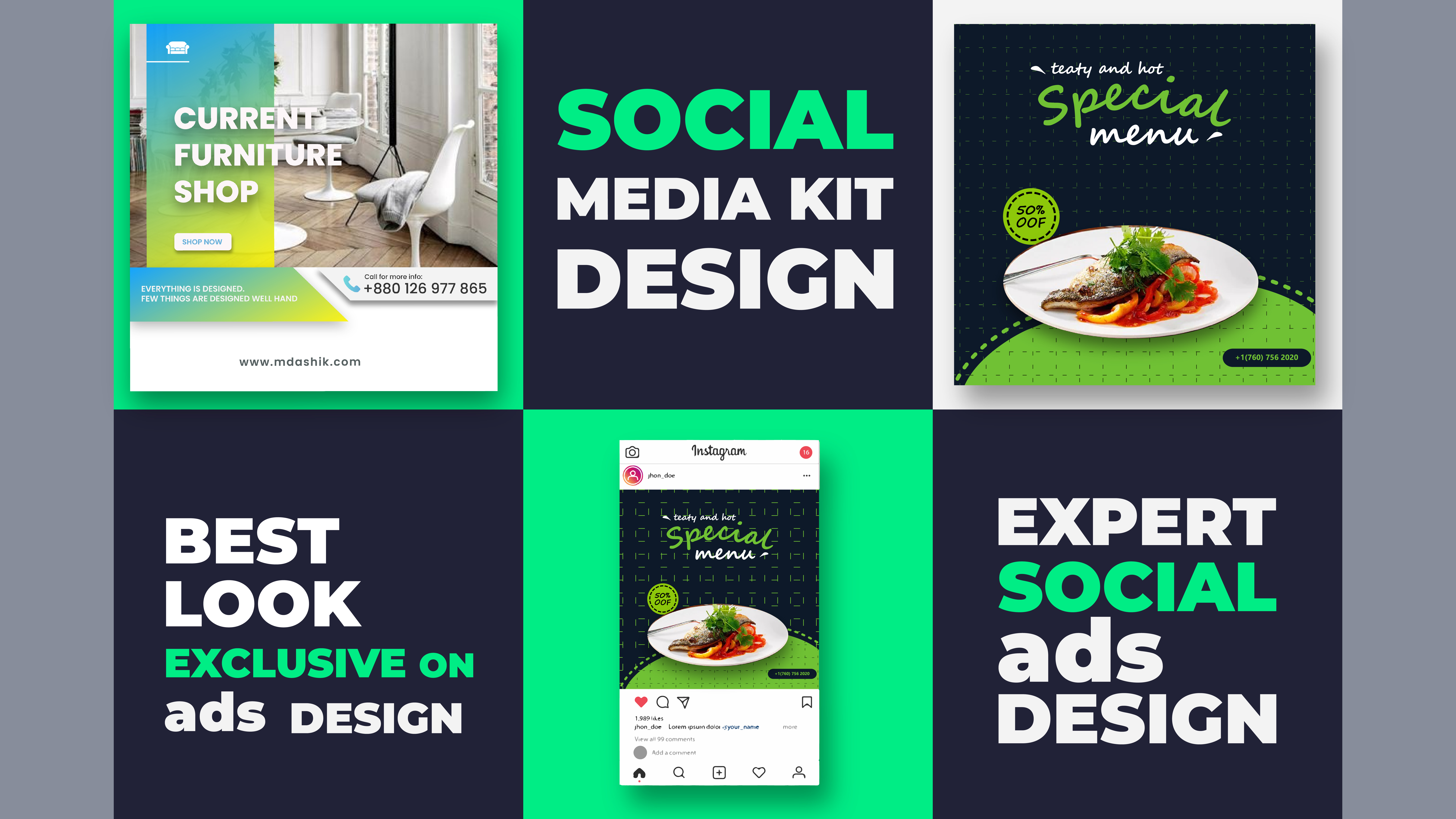 We design social media post for facebook, linkdin, ...
