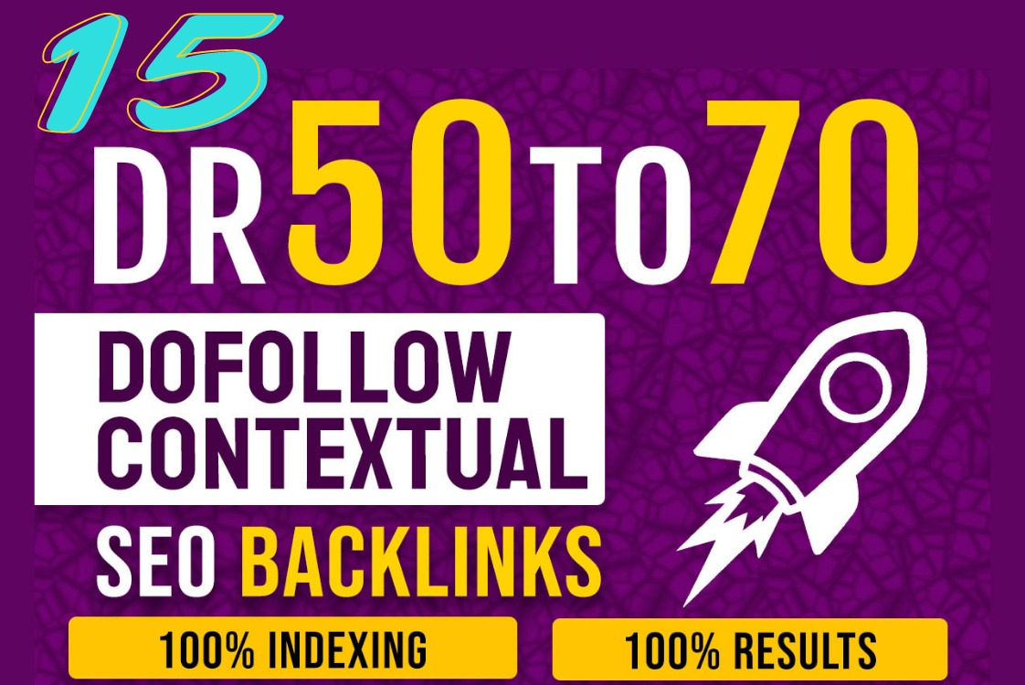 I will provide 15 DR 50 plus PBN dofollow backlinks f...