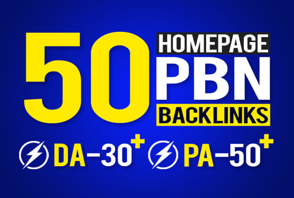 I will provide 50 homepage seo pbn backlinks da 30 pl...