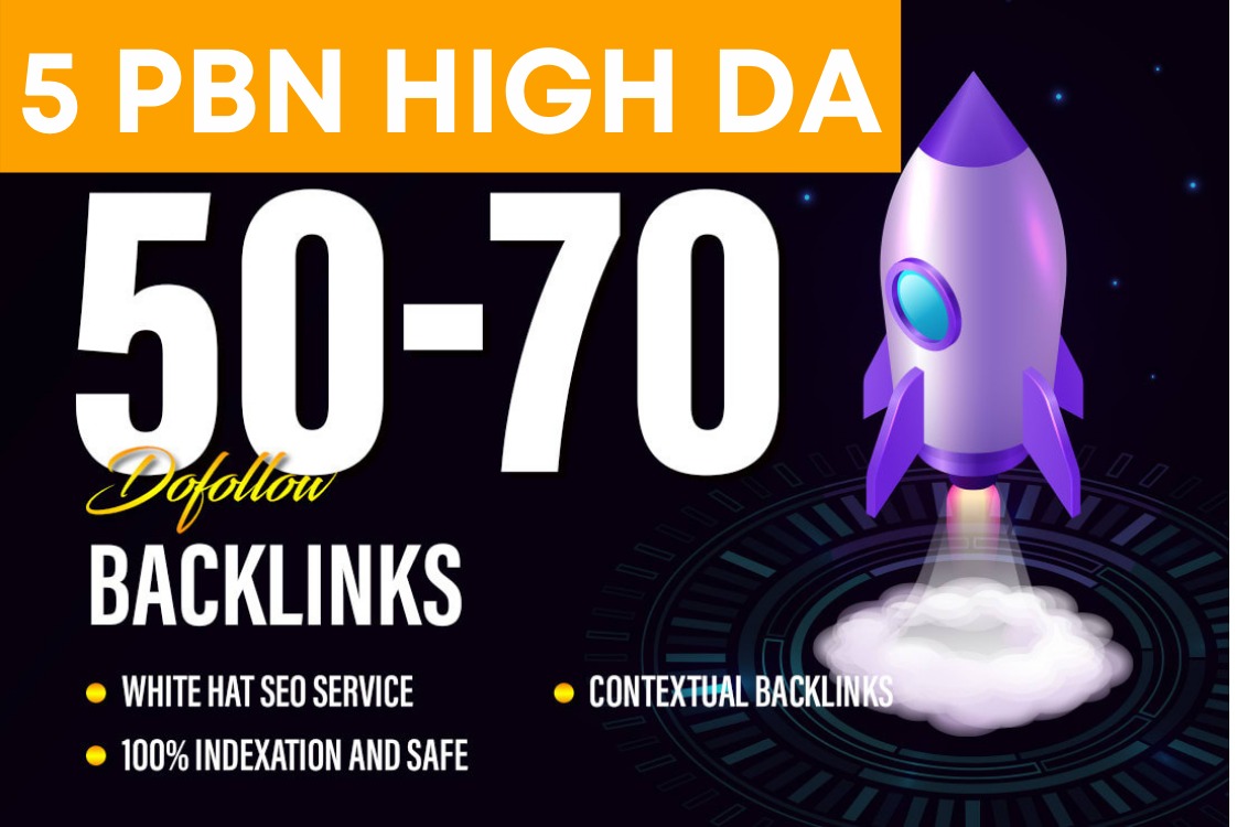 I will make 5 PBN DA 50 to 70 PBN dofollow backlinks ...