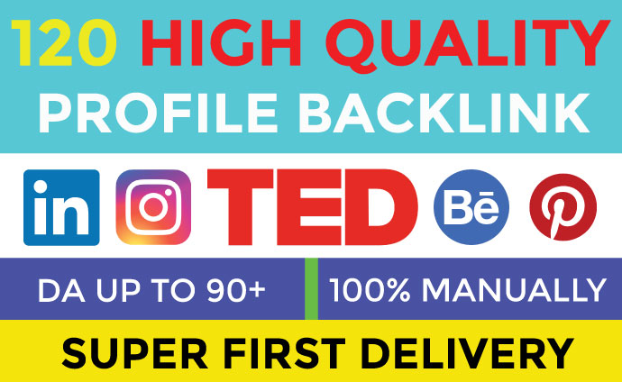 I will do 120 manual profile backlinks on high da pa ...